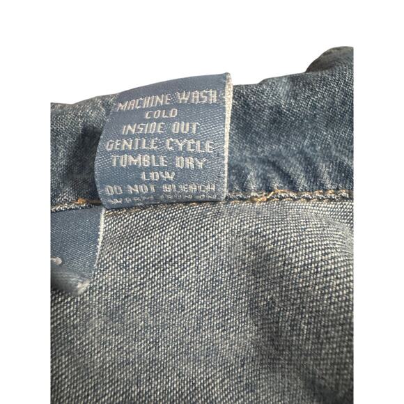 Liz & Me Denim Reindeer Christmas Shirt Jacket – Size 1X - Picture 5 of 5